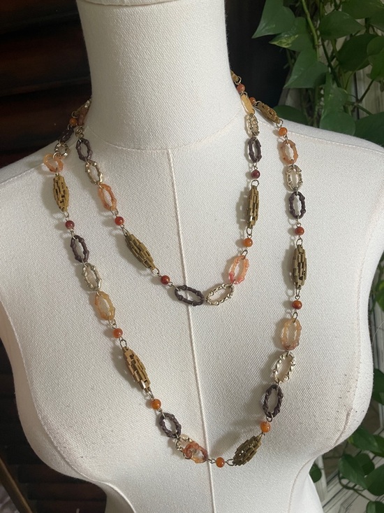 Source Unknown Jewelry - Multi-Color Extra Long Beaded Necklace - Women Jewelry Double Up